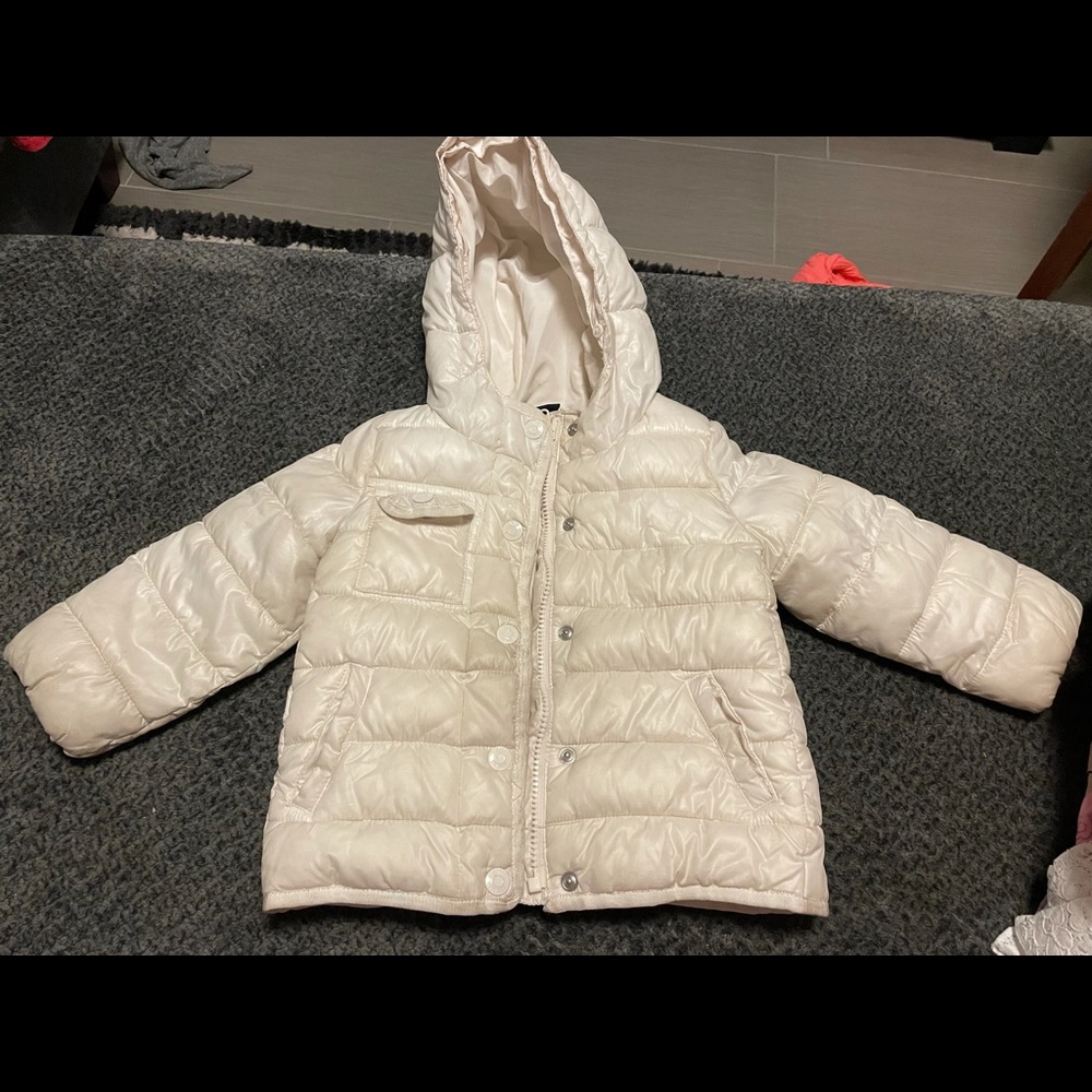 4t girls cream gap puffer jacket